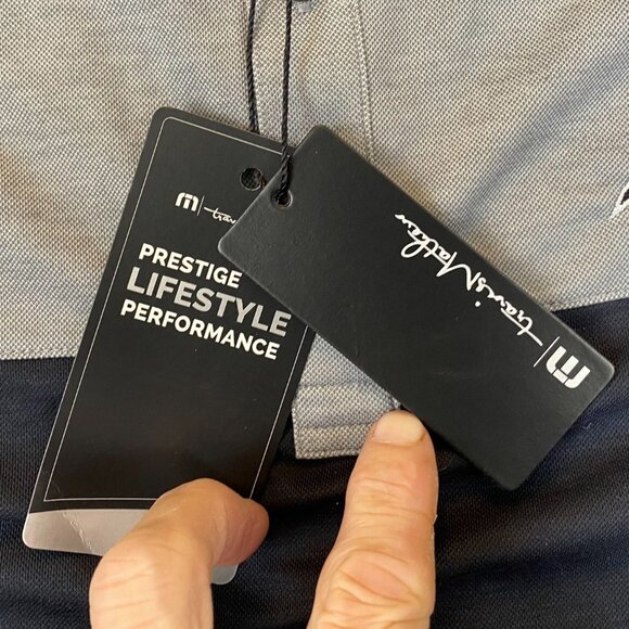 NWT Travis Mathew Mens Polo Shirt Medium The Rudds 2.0 Short Sleeve Stretch Gray - Picture 7 of 11